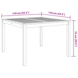 Set da Pranzo per Giardino 5 pz in Legno Massello di Acacia