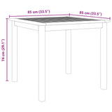 Set da Pranzo per Giardino 3 pz in Legno Massello di Acacia