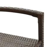 Set Bar Giardino 5pz Marrone Legno Massello Acacia e Polyrattan