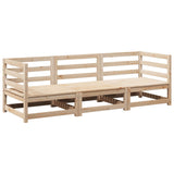 Set Divani da Giardino 3 pz in Legno Massello di Pino