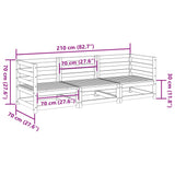 Set Divani da Giardino 3 pz in Legno Massello di Pino