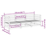 Set Divani da Giardino 3 pz Marrone Cera Legno Massello Pino