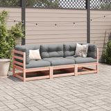 Set Divani da Giardino 3 pz in Legno Massello Abete Douglas