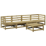 Set Divani da Giardino 5 pz in Legno Impregnato di Pino