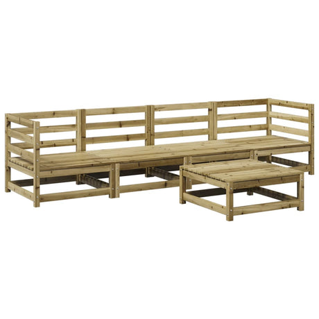 Set Divani da Giardino 5 pz in Legno Impregnato di Pino