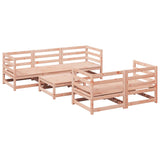 Set Divani da Giardino 6 pz in Legno Massello Abete Douglas