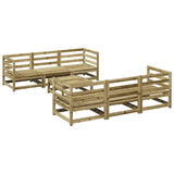 Set Divani da Giardino 7 pz in Legno Impregnato di Pino