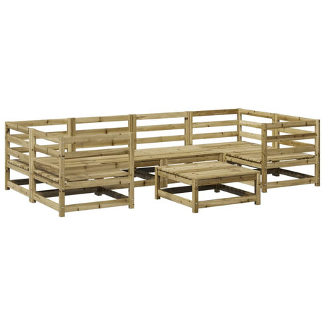 Set Divani da Giardino 7 pz in Legno Impregnato di Pino