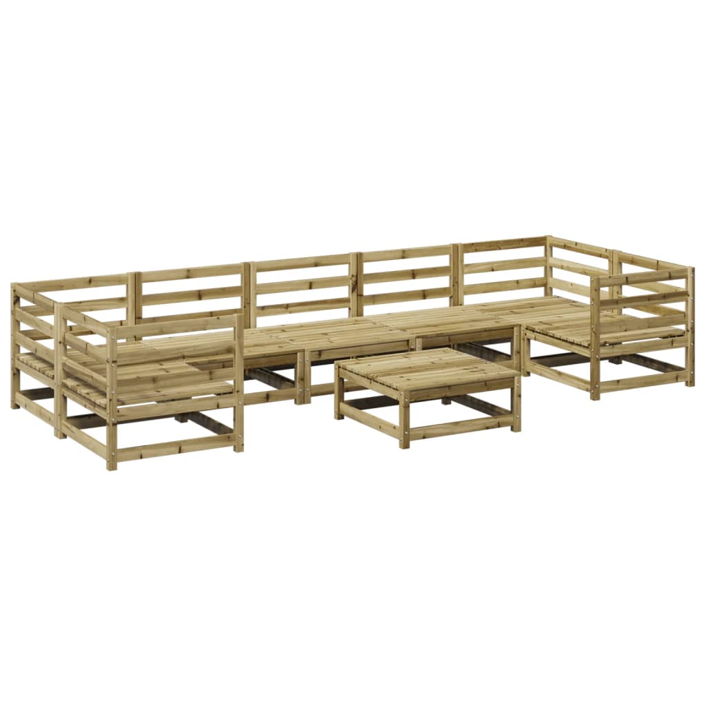 Set Divani da Giardino 8 pz in Legno Impregnato di Pino