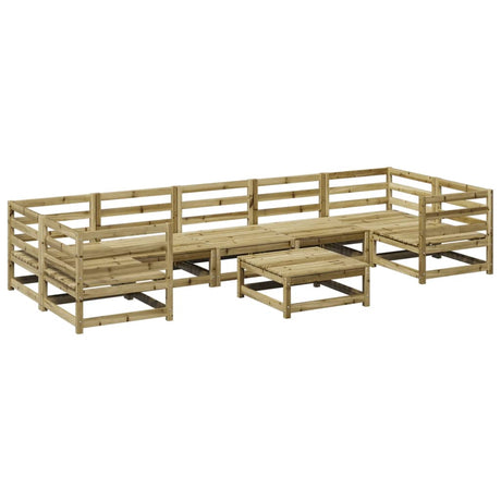 Set Divani da Giardino 8 pz in Legno Impregnato di Pino