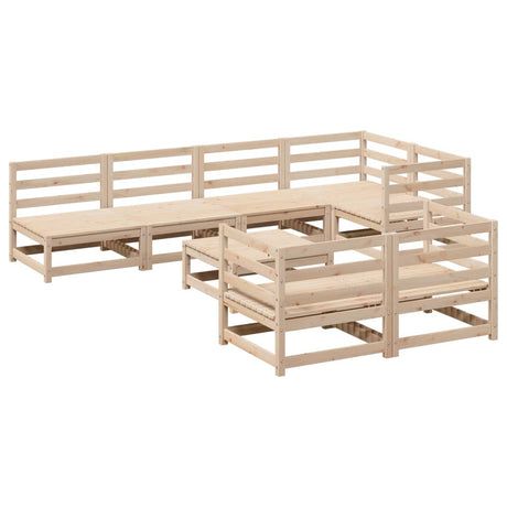 Set Divani da Giardino 8 pz in Legno Massello di Pino