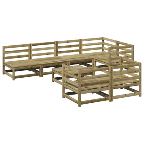 Set Divani da Giardino 8 pz in Legno Impregnato di Pino