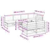 Set Divani da Giardino 8 pz con Cuscini Legno Massello di Pino