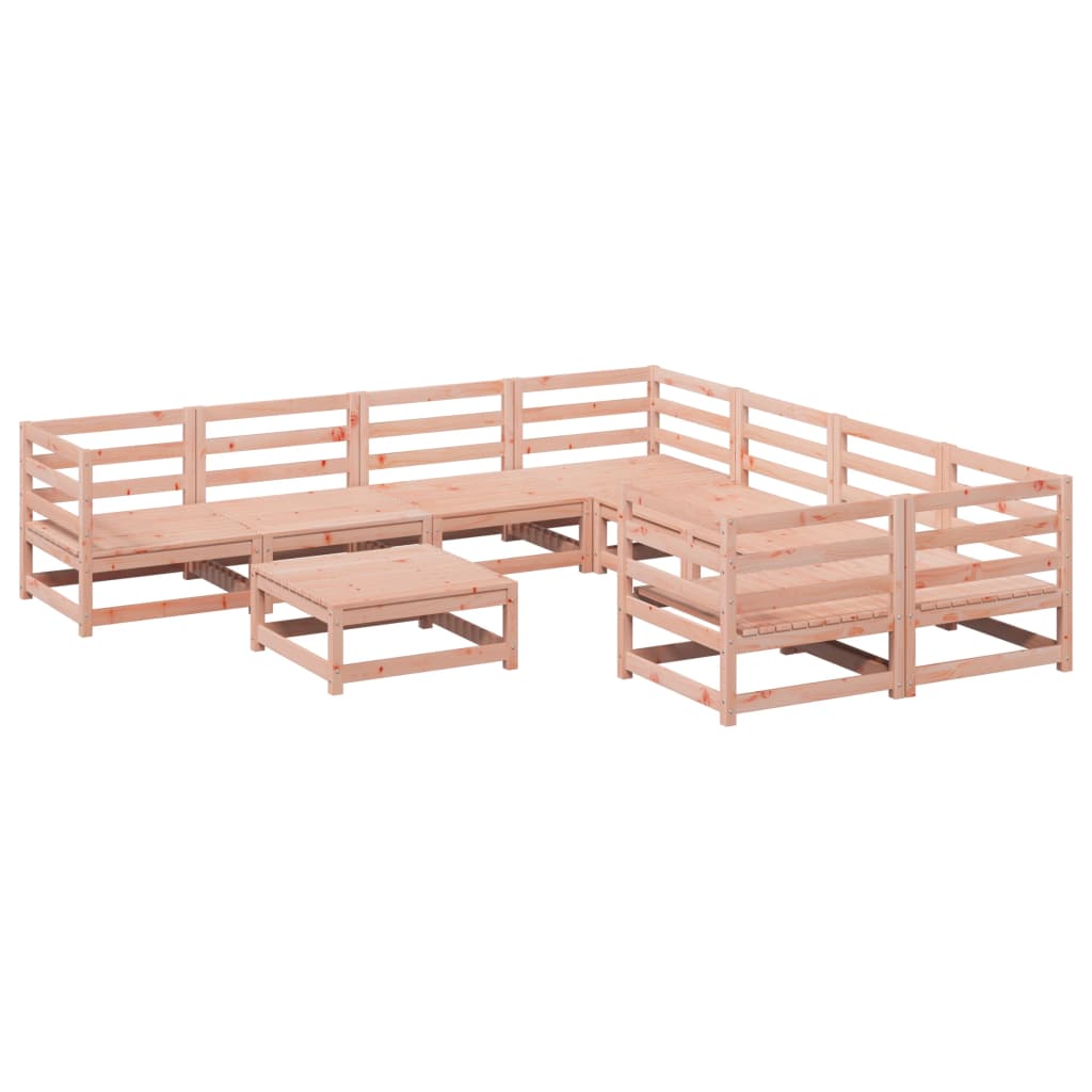 Set Divani da Giardino 9 pz in Legno Massello Abete Douglas