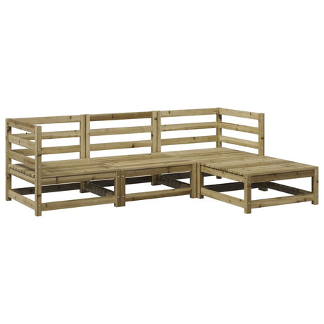 Set Divani da Giardino 4 pz in Legno Impregnato di Pino