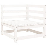 Set Salotto da Giardino 5 pz Bianco in Legno Massello di Pino