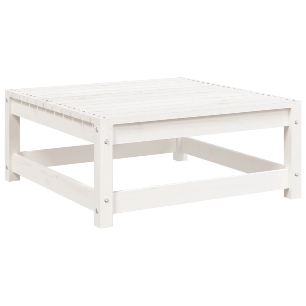 Set Salotto da Giardino 5 pz Bianco in Legno Massello di Pino