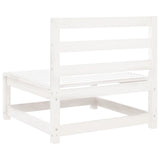 Set Salotto da Giardino 5 pz Bianco in Legno Massello di Pino