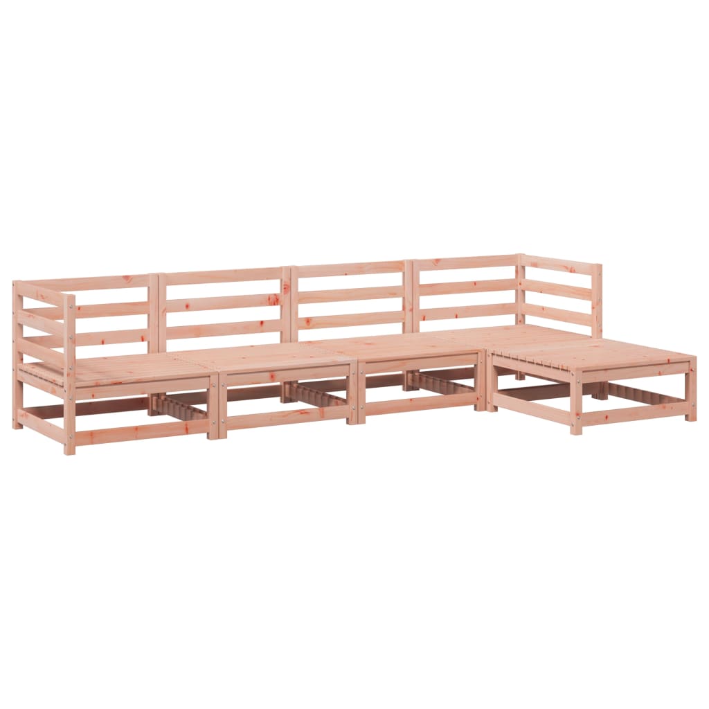 Set Divani da Giardino 5 pz in Legno Massello Abete Douglas