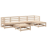 Set Divani da Giardino 6 pz in Legno Massello di Pino