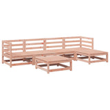 Set Divani da Giardino 6 pz in Legno Massello Abete Douglas