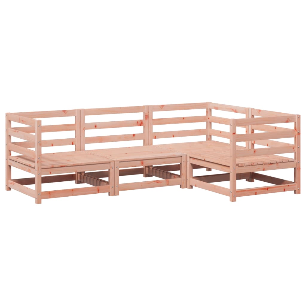 Set Divani da Giardino 4 pz in Legno Massello Abete Douglas