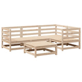 Set Divani da Giardino 5 pz in Legno Massello di Pino