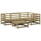 Set Divani da Giardino 5 pz in Legno Impregnato di Pino