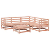 Set Divani da Giardino 6 pz in Legno Massello Abete Douglas