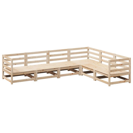 Set Divani da Giardino 6 pz in Legno Massello di Pino