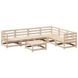 Set Divani da Giardino 7 pz in Legno Massello di Pino