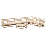 Set Divani da Giardino 8 pz in Legno Massello di Pino