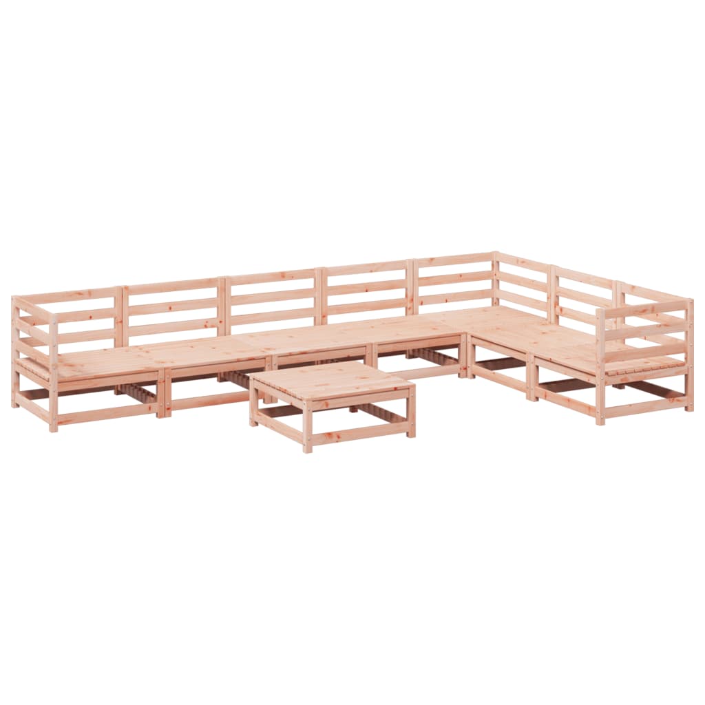 Set Divani da Giardino 8 pz in Legno Massello Abete Douglas