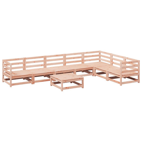 Set Divani da Giardino 8 pz in Legno Massello Abete Douglas