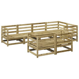 Set Divani da Giardino 7 pz in Legno Impregnato di Pino