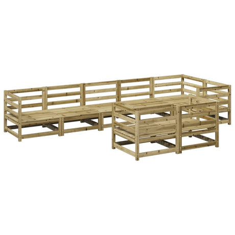 Set Divani da Giardino 8 pz in Legno Impregnato di Pino