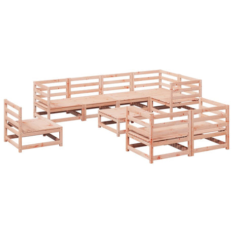 Set Divani da Giardino 9 pz in Legno Massello Abete Douglas