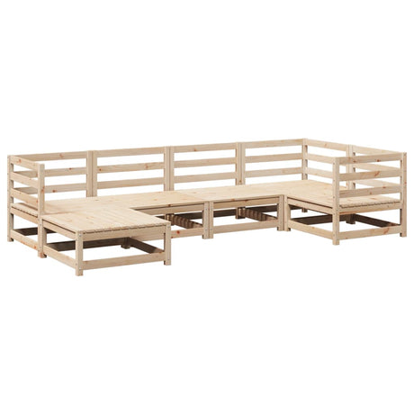 Set Divani da Giardino 6 pz in Legno Massello di Pino