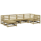 Set Divani da Giardino 6 pz in Legno Impregnato di Pino