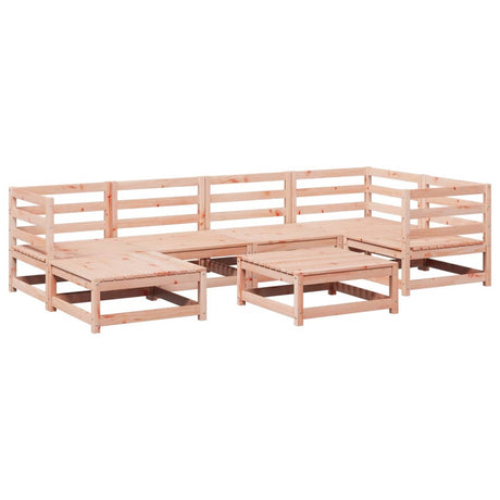 Set Divani da Giardino 7 pz in Legno Massello Abete Douglas