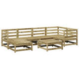 Set Divani da Giardino 7 pz in Legno Impregnato di Pino