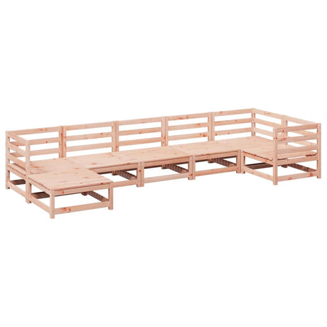 Set Divani da Giardino 7 pz in Legno Massello Abete Douglas