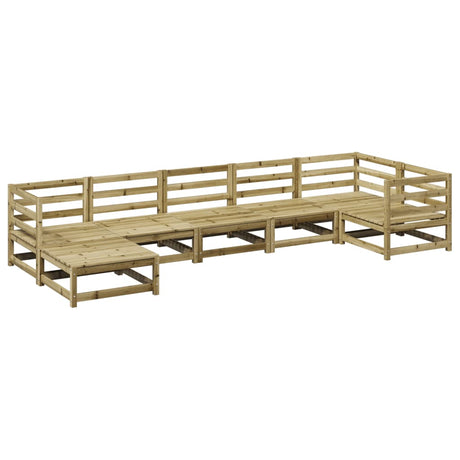 Set Divani da Giardino 7 pz in Legno Impregnato di Pino