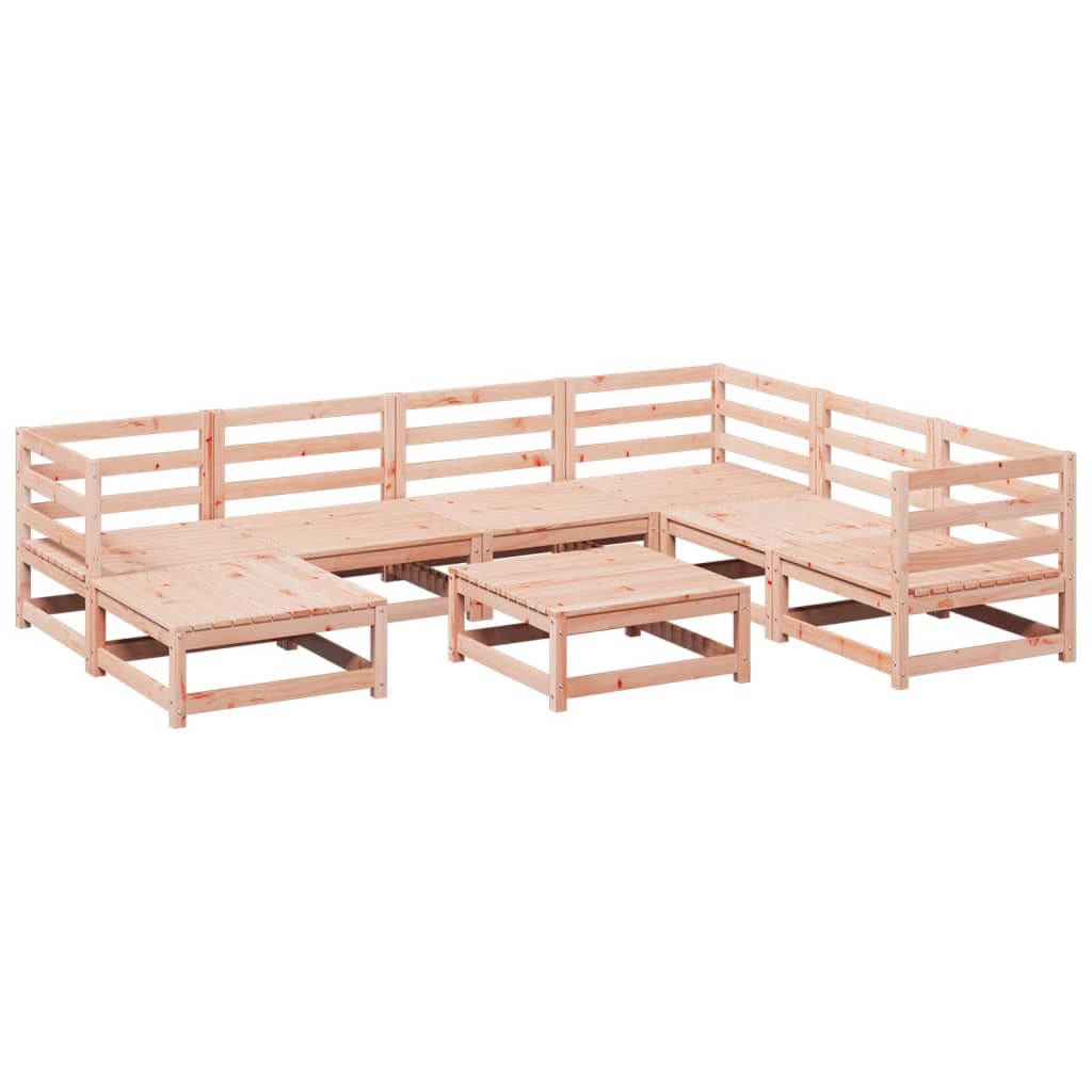 Set Divani da Giardino 8 pz in Legno Massello Abete Douglas