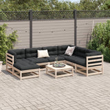 Set Divani da Giardino 8 pz con Cuscini Legno Massello di Pino