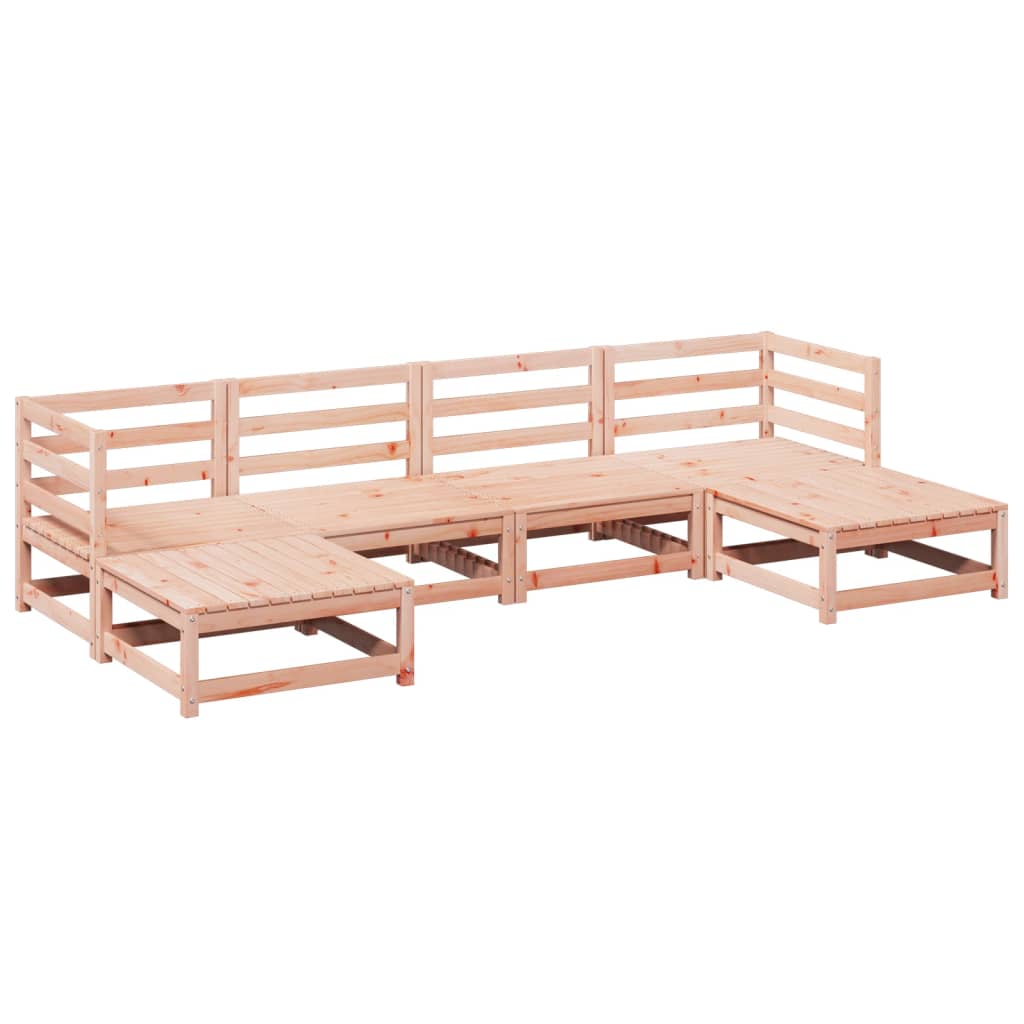 Set Divani da Giardino 6 pz in Legno Massello Abete Douglas