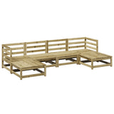 Set Divani da Giardino 6 pz in Legno Impregnato di Pino