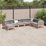 Set Divani da Giardino 8 pz in Legno Massello Abete Douglas