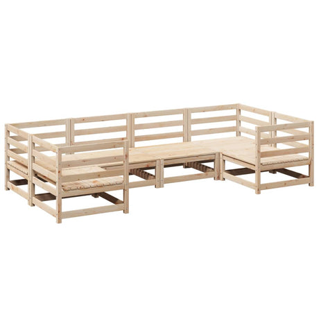 Set Divani da Giardino 6 pz in Legno Massello di Pino