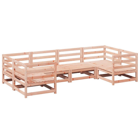 Set Divani da Giardino 6 pz in Legno Massello Abete Douglas